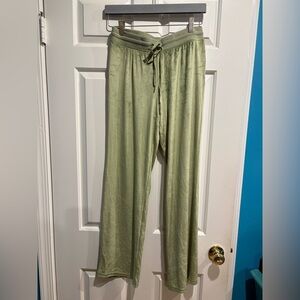 Juicy Couture Y2K velour track pants rhinestone logo sz S light green